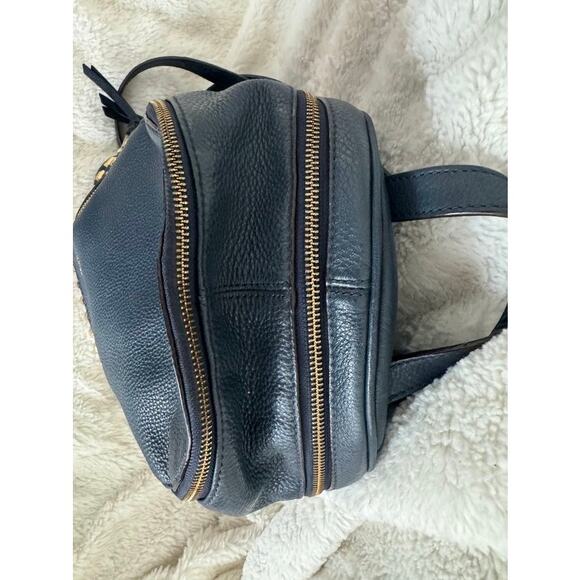 Michael Kors Rhea Navy Leather Gold Studded Backpack main image 13
